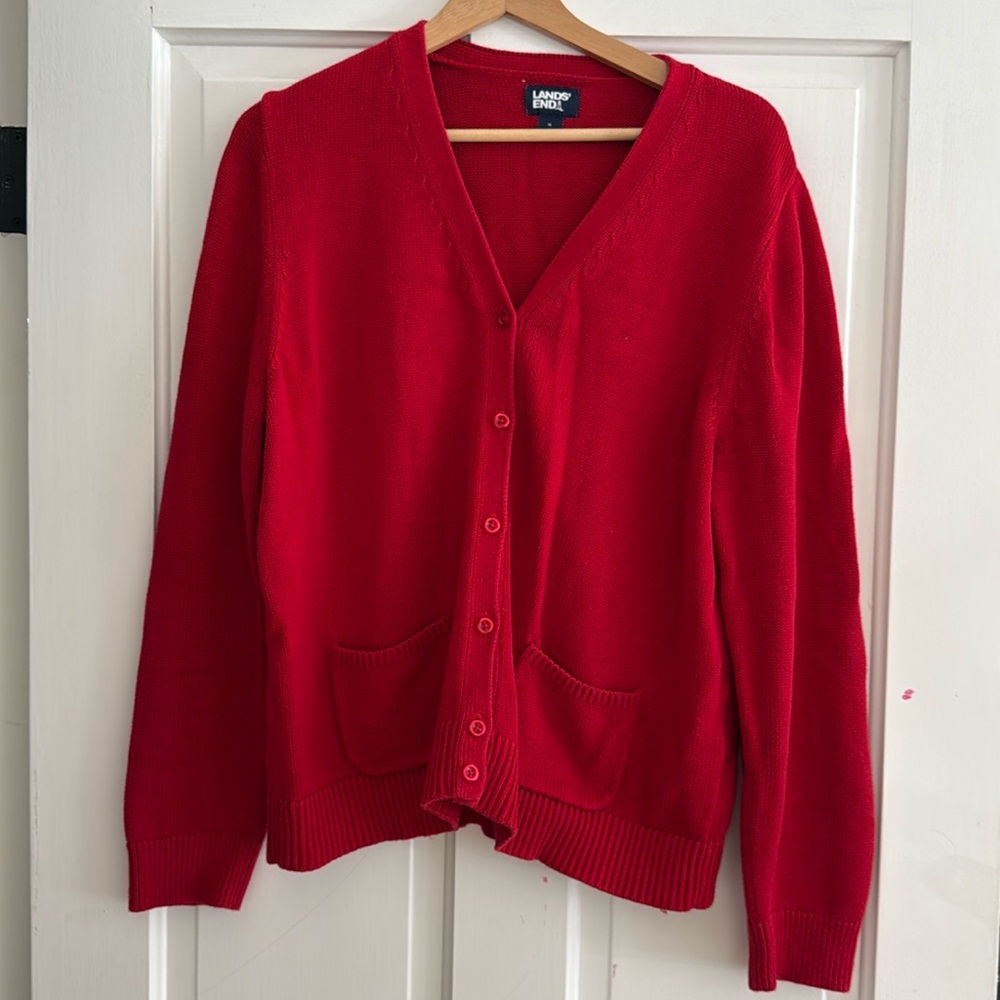 Lands End Cotton Cardigan